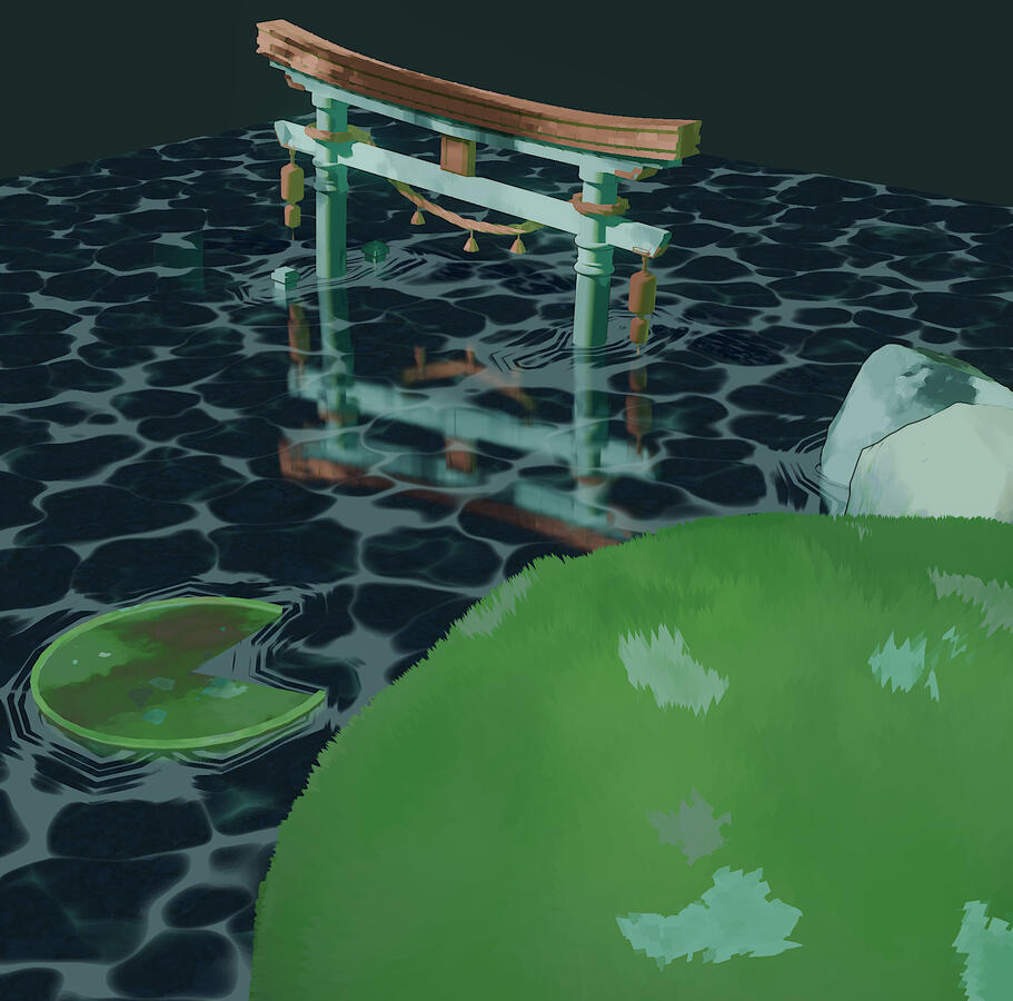 Arfoxer Stream background - (Ghibli Style)